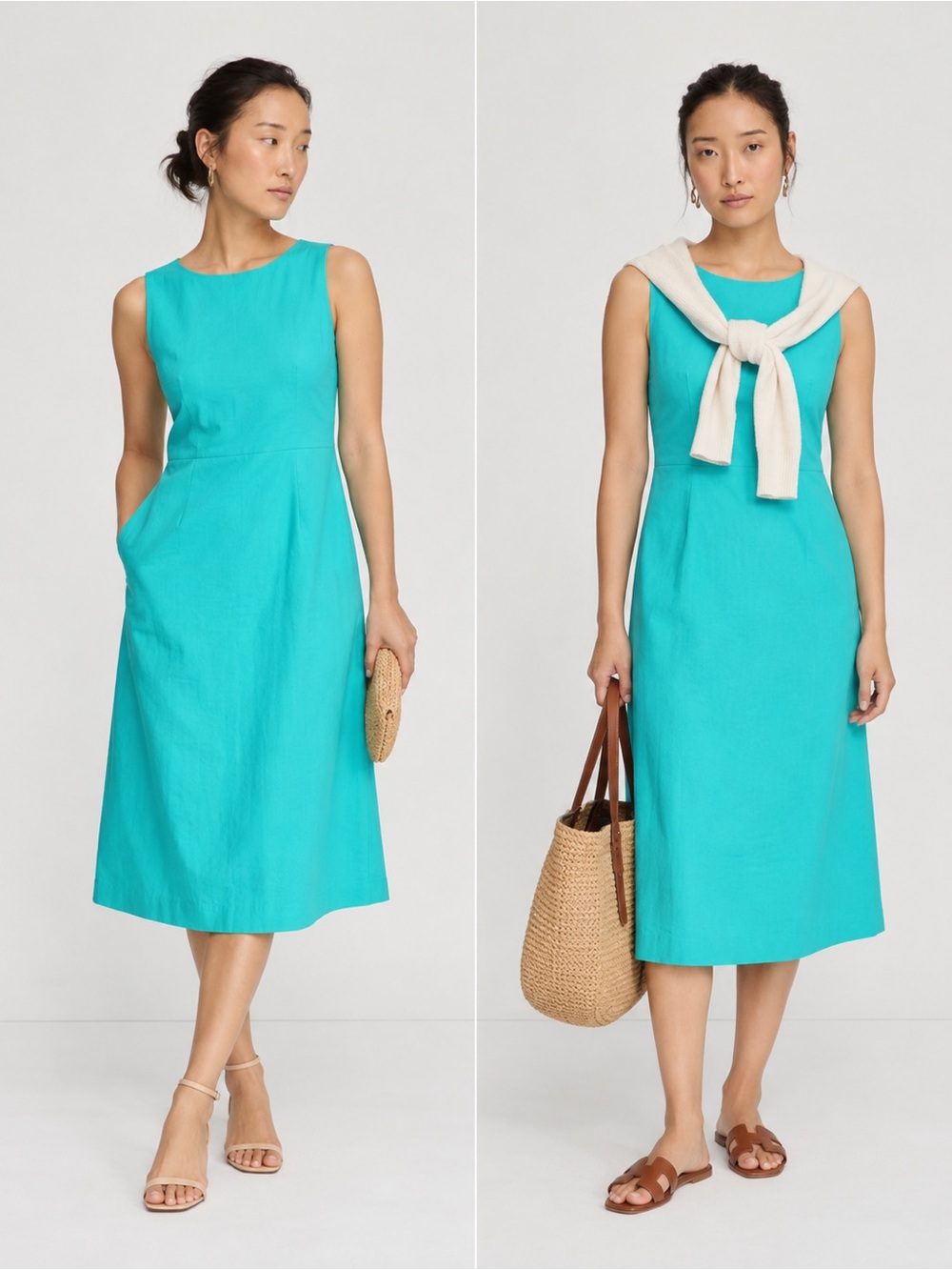 Lafayette 148 NY Sleeveless Midi Dress